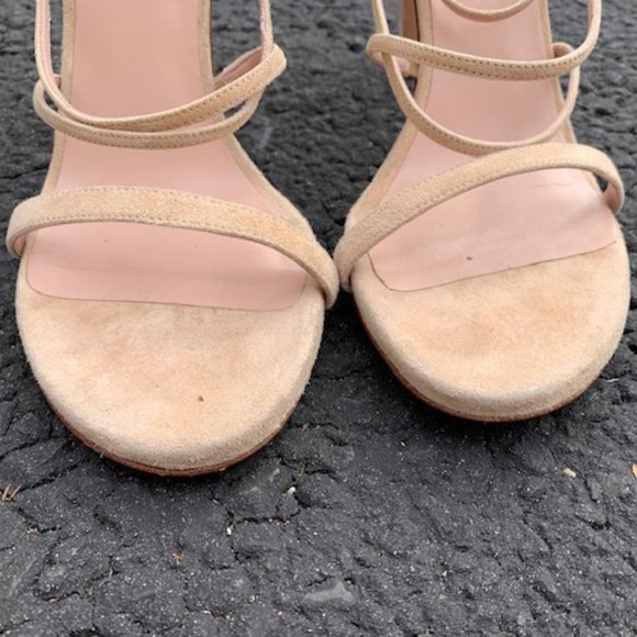 Stuart Weitzman ‘Myex’ nude strappy barely there sandals - size 9 - Picture 3 of 14